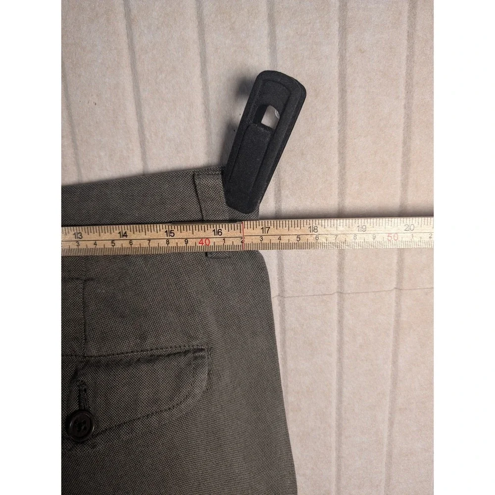 Banana Republic Chino Pants Mens 34L Olive Vintage Pleated Smithfield Excellent